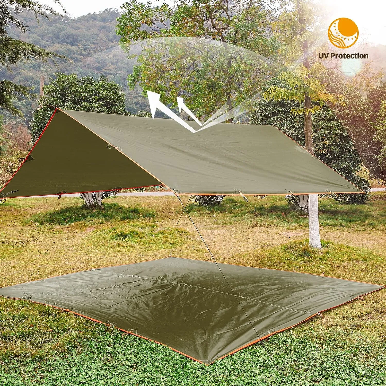 Waterproof Portable Tarp Multifunctional (Brown)