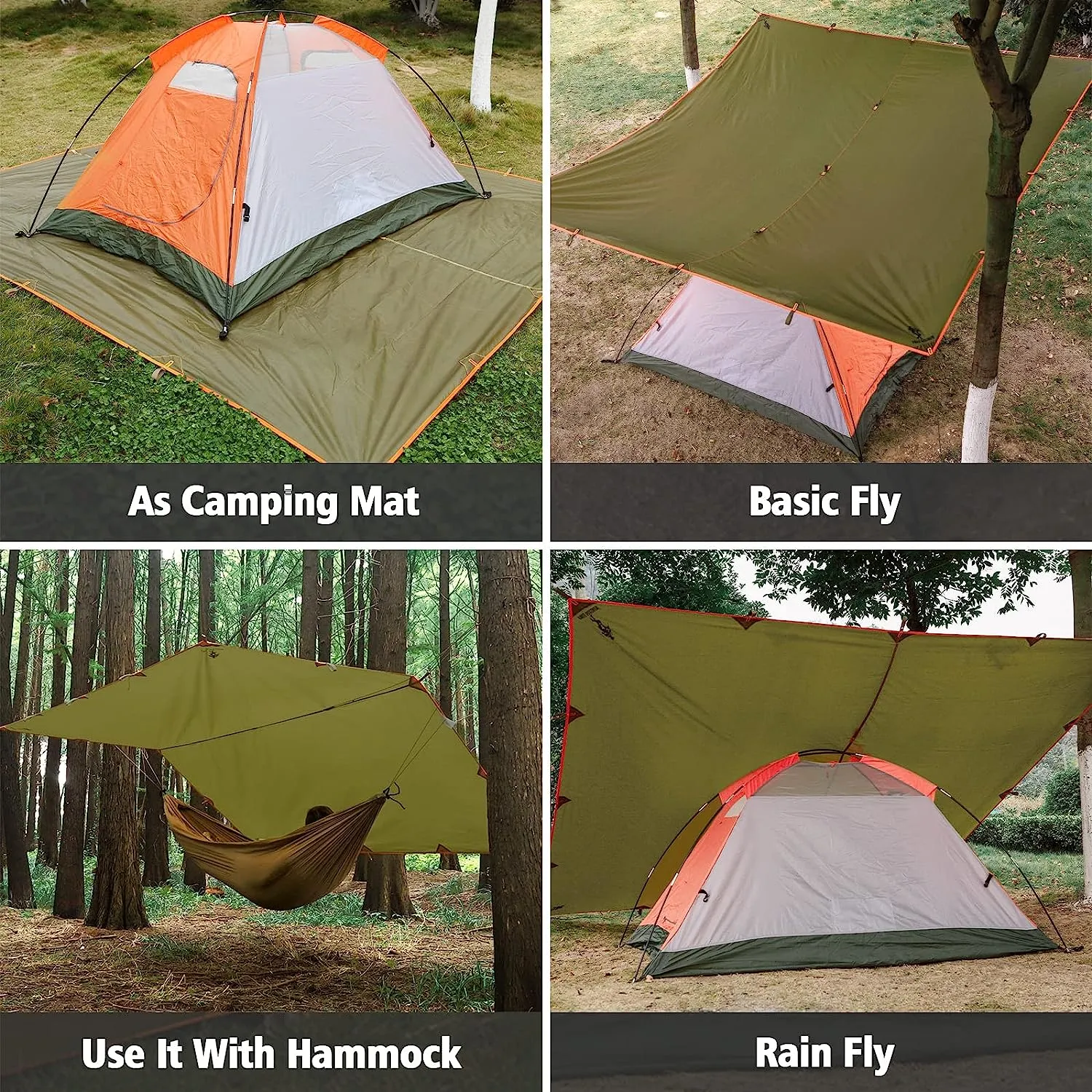 Waterproof Portable Tarp Multifunctional (Brown)