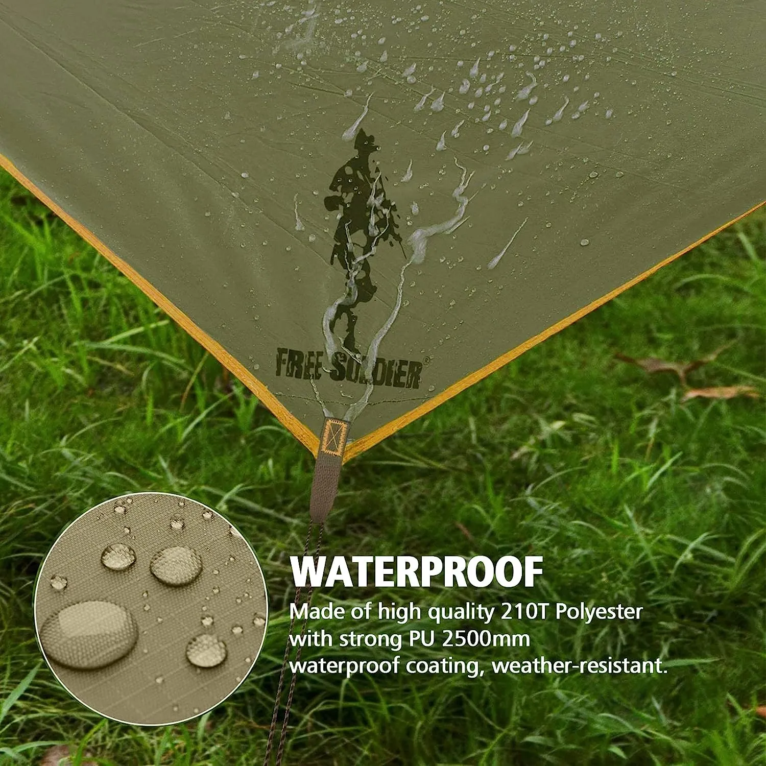 Waterproof Portable Tarp Multifunctional (Brown)