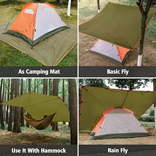Waterproof Portable Tarp Multifunctional Outdoor Camping Traveling Tarp