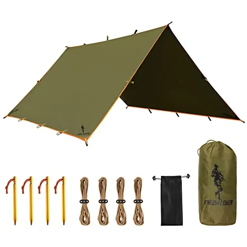 Waterproof Portable Tarp Multifunctional Outdoor Camping Traveling Tarp