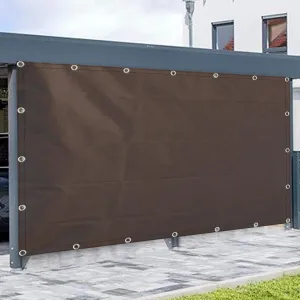 Waterproof Shade Cloth with Grommets 6'6"x9'9" Sun Shade Sails Shade Fabric Cover Decor Privacy Fence Screen Camping Tent Tarp UV Block for Outdoor Patio Carport Backyard Pergola
