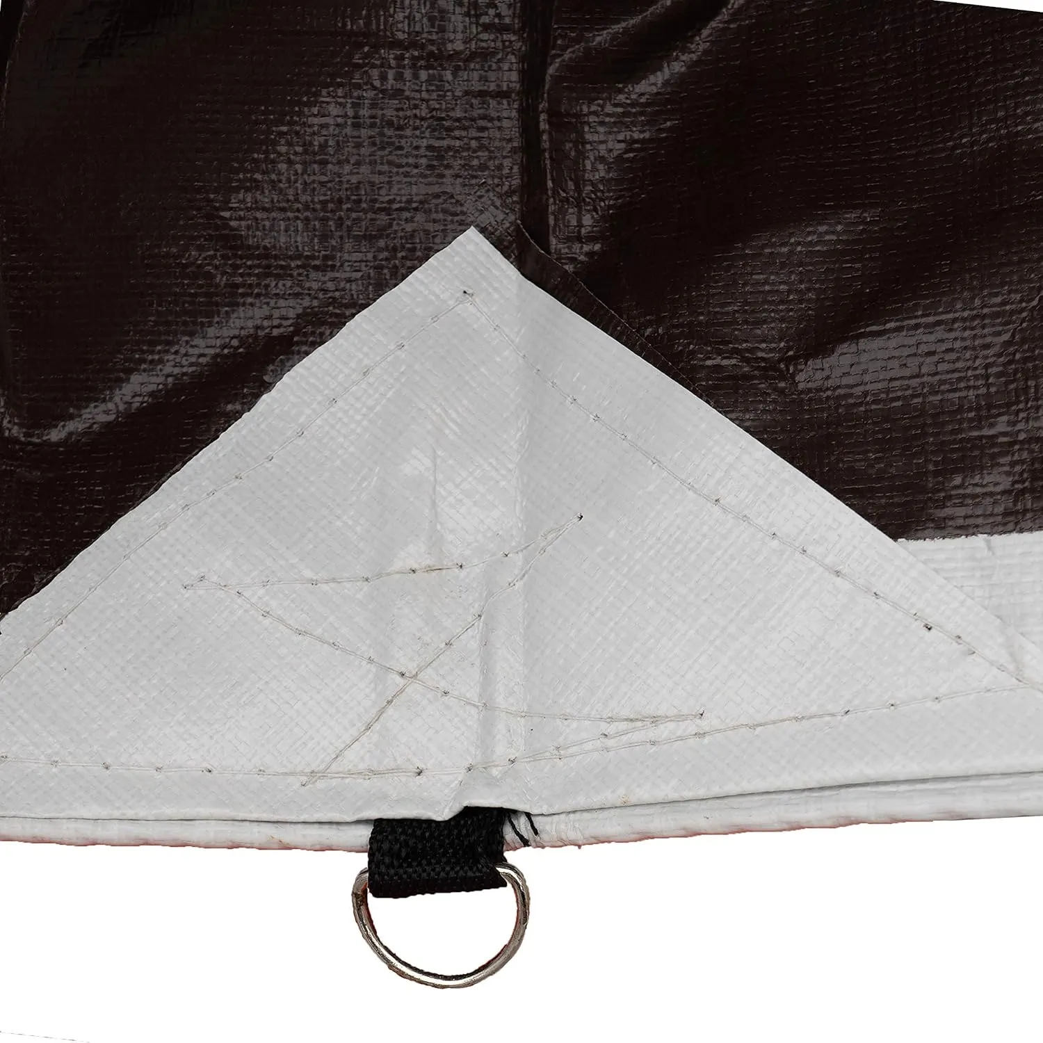 Watershed Innovations HydraTarp Premium Heavy-Duty 18 Mil Thick Waterproof White/Brown Reversible Tarp with D-Rings, 12 by 24 Feet