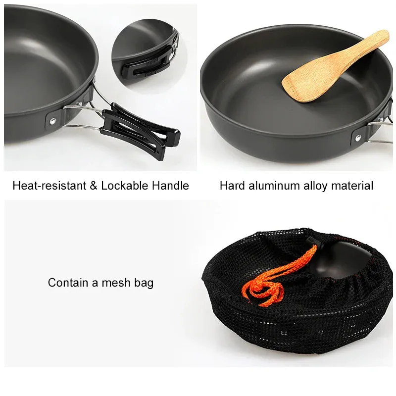 WESTTUNE Camping Frying Pan – Lightweight Aluminium Cookware with Foldable Handle