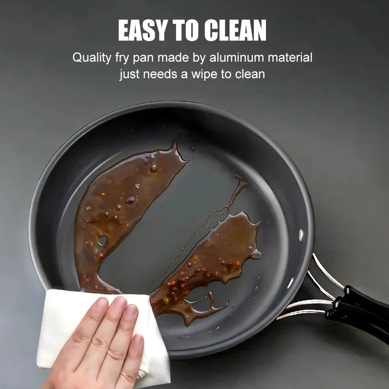 WESTTUNE Camping Frying Pan – Lightweight Aluminium Cookware with Foldable Handle