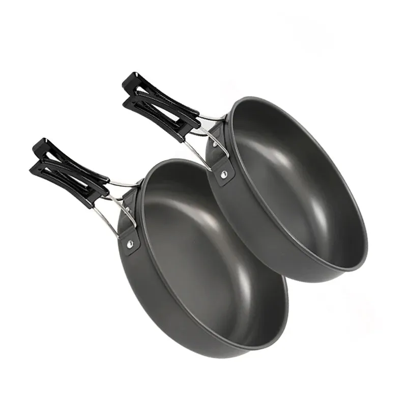 WESTTUNE Camping Frying Pan – Lightweight Aluminium Cookware with Foldable Handle