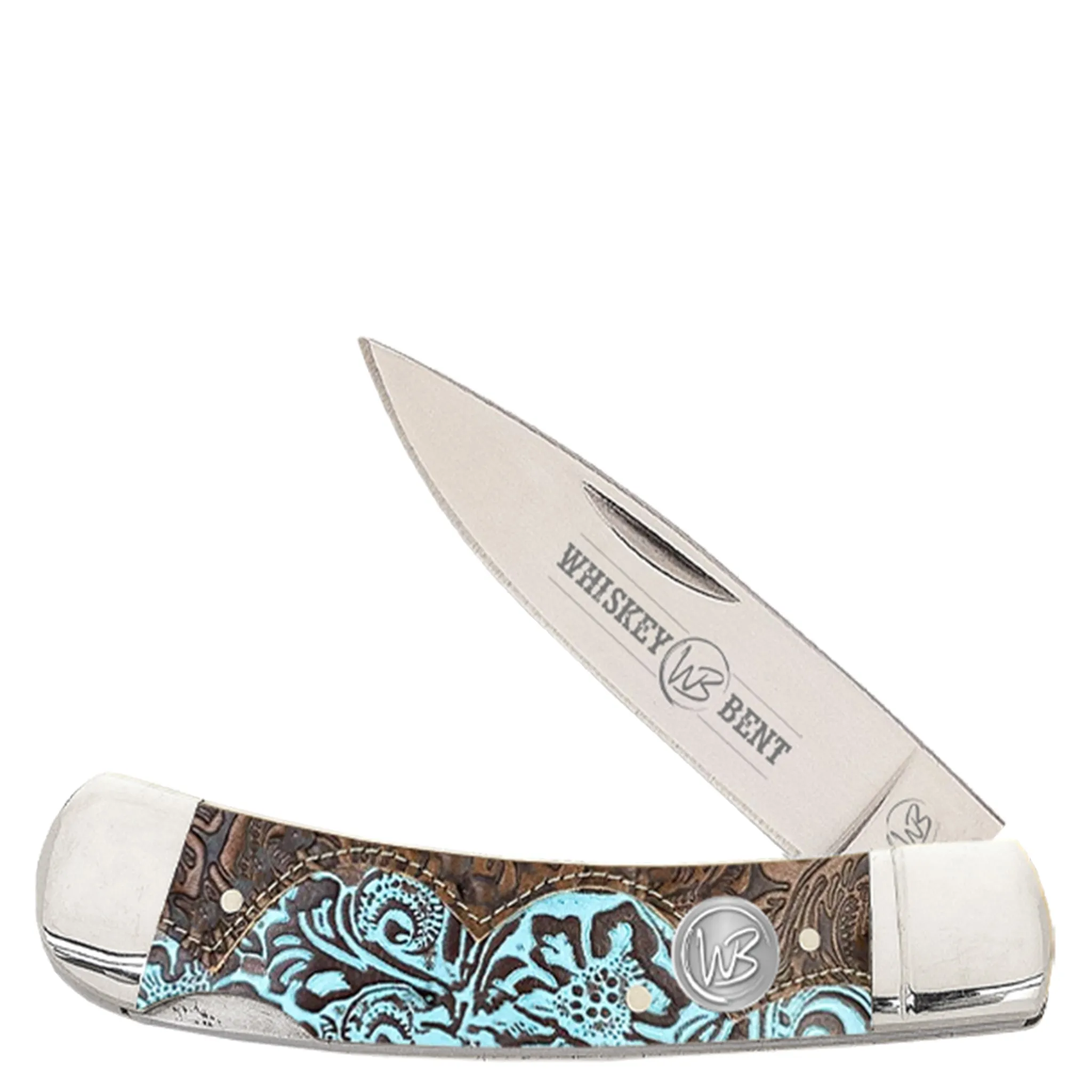 Whiskey Bent Trapper Pocket Knife Single Locking Blade