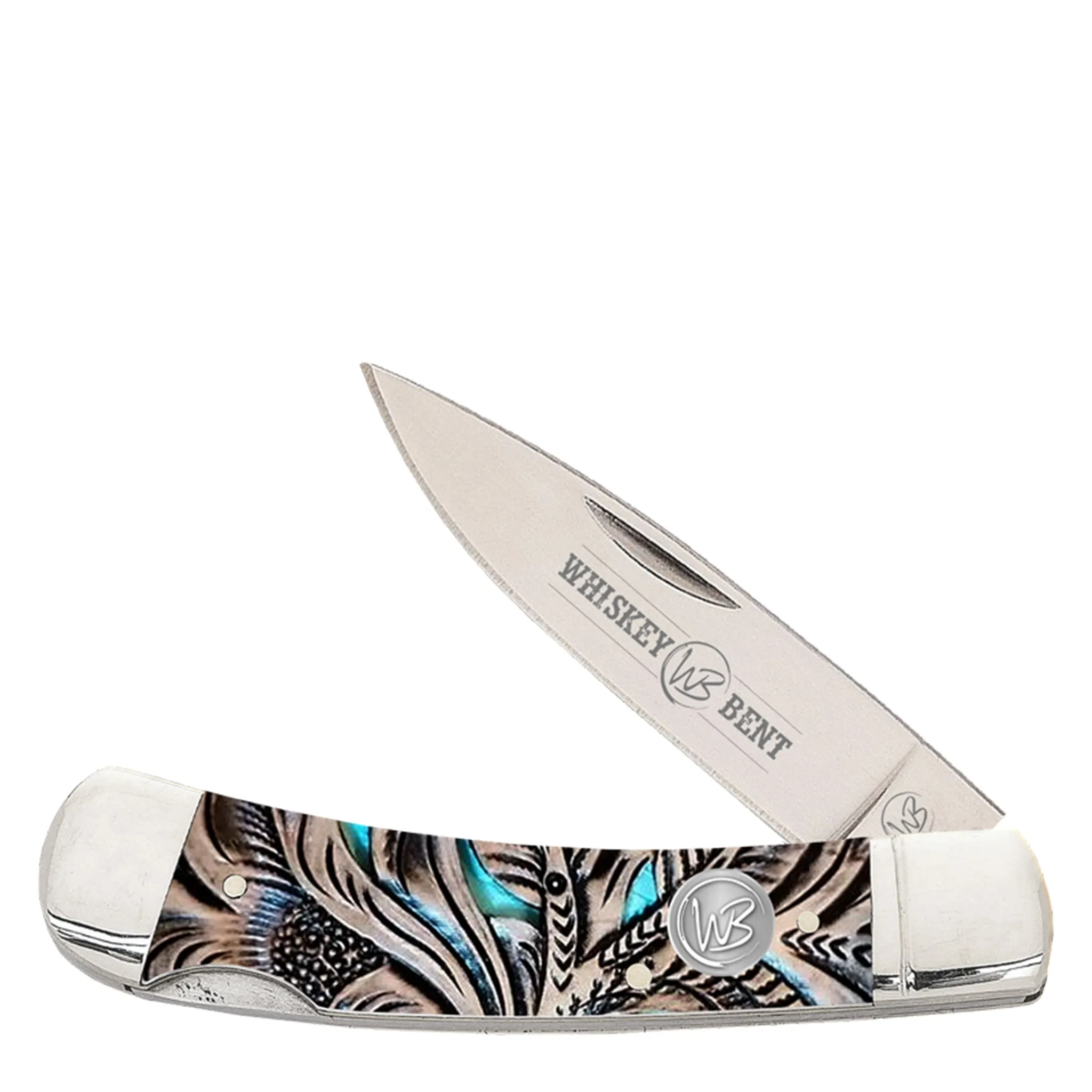 Whiskey Bent Trapper Pocket Knife Single Locking Blade
