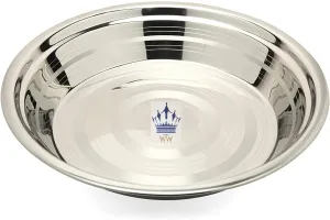 Will and Weaves 16 Inches Parat Dough Maker Stainless Steel Parant Kitchen untensil Dough Mixer Dough Kneader Silver Colour Pie Pan