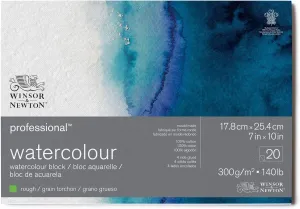 Winsor & Newton Professional Watercolor Paper Block, 7" x 10", Rough