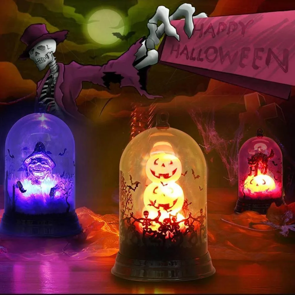 Witch Night Lamp - Halloween Scene Decor