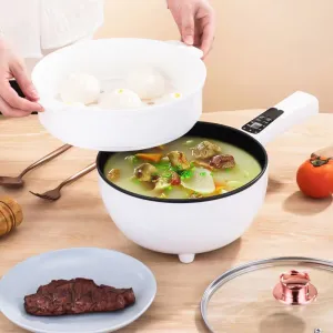 with Steamer Electric Pan Price-conscious – Versatile 3L Frying Modes Reliable performance CookEase Multi-Cooking &