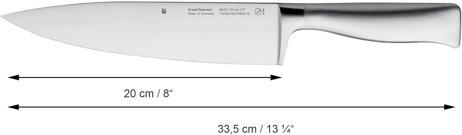 WMF knifeset 5 pieces Grand Gourmet Performance Cut double scalloped edge Made in Germany forged special blade steel - stainless steel handles