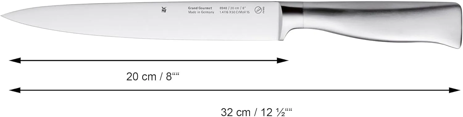 WMF knifeset 5 pieces Grand Gourmet Performance Cut double scalloped edge Made in Germany forged special blade steel - stainless steel handles