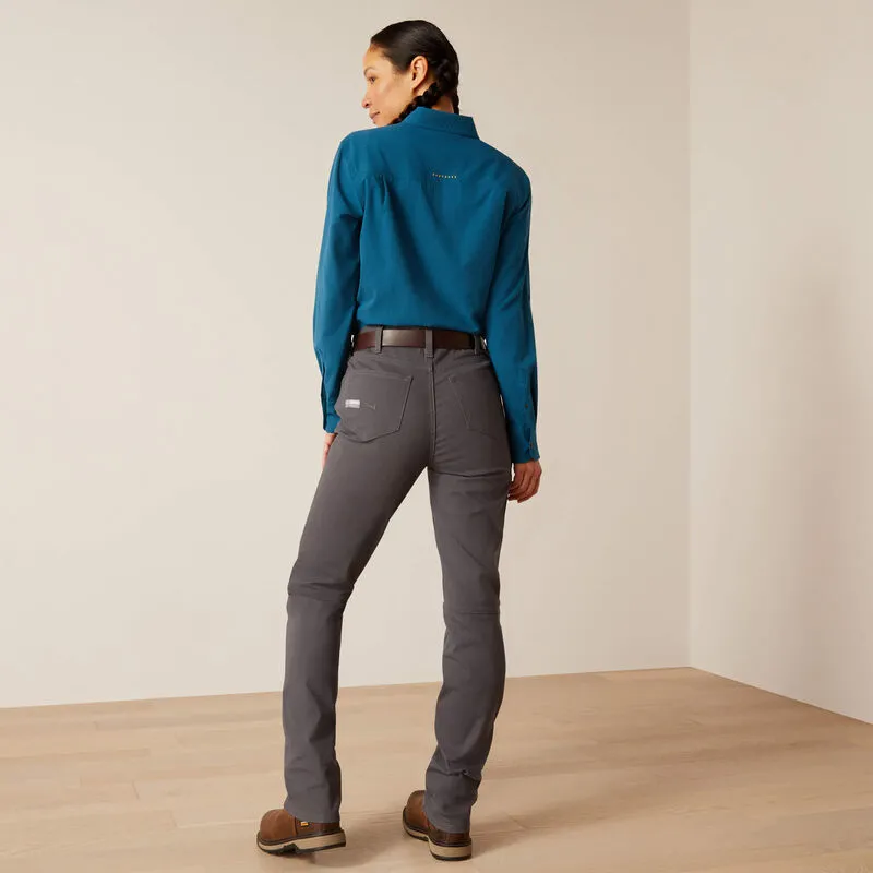 Women's Ariat Rebar Perfect Rise DuraStretch Made Tough Double Front Straight Pant #10050620