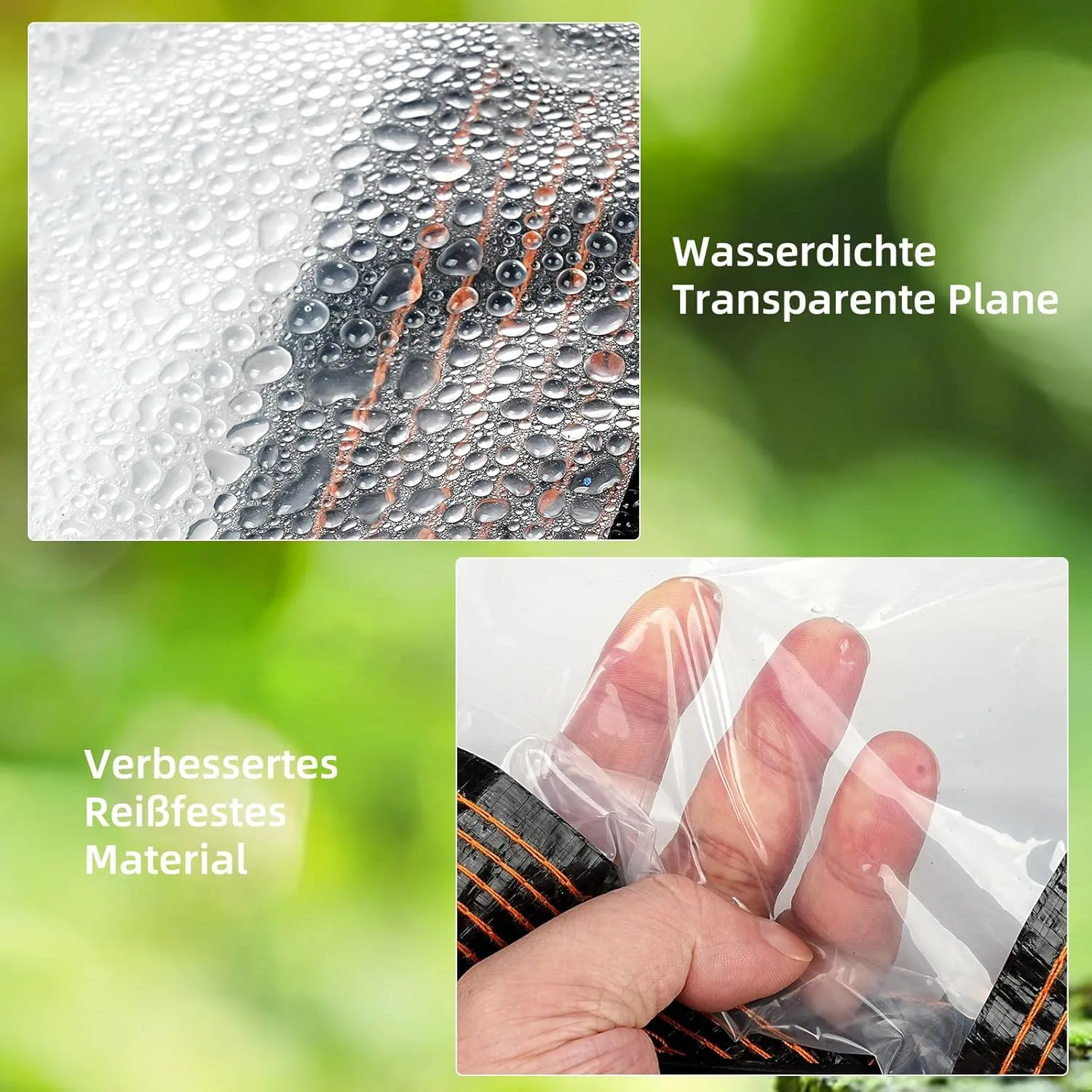 WOVTE 10x12 FT Clear Tarp Heavy Duty Waterproof, Clear Tarps with Grommets, Clear Plastic Tarp with Reinforced Edge for Patio, Garden, Greenhouse, Chicken Coop-Transparent Tarpulin