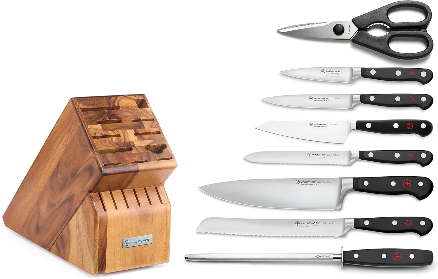 WÜSTHOF Classic 9-Piece Knife Block Set