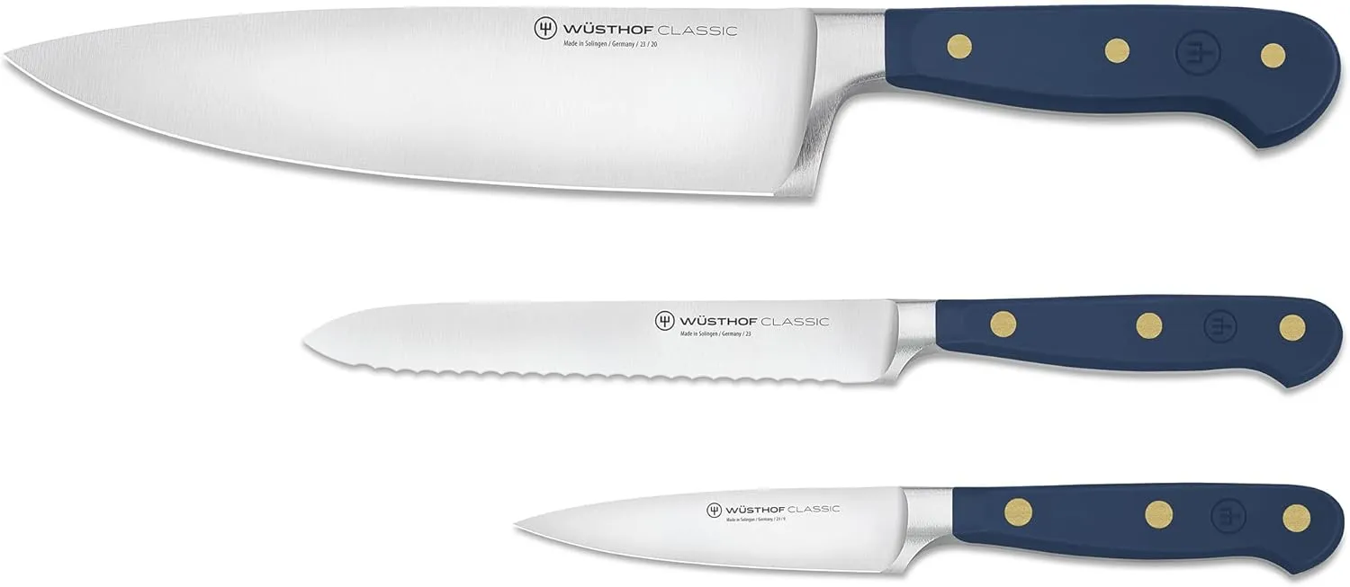 WÜSTHOF Classic Wild Blueberry 3-Piece Chef's Knife Set