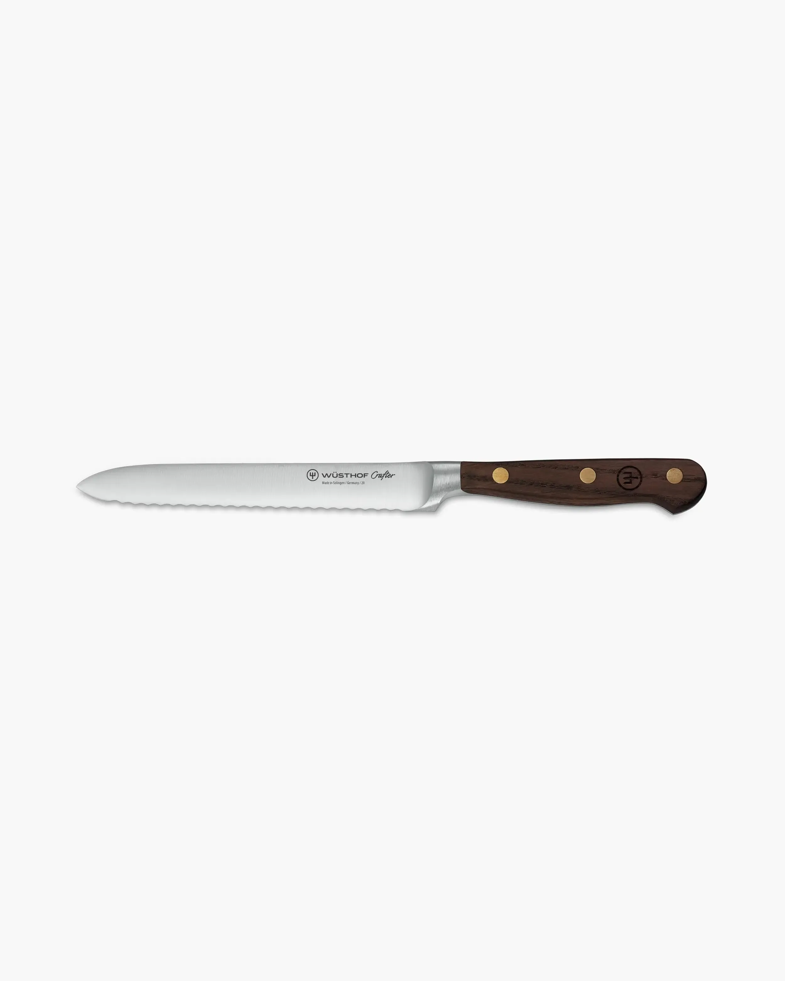 Wusthof Crafter wooden serrated utility knife 14 cm - 5 in