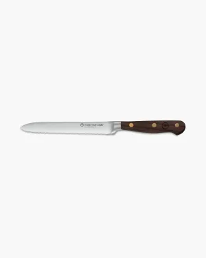 Wusthof Crafter wooden serrated utility knife 14 cm - 5 in