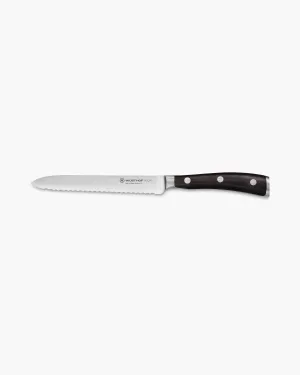 Wusthof Ikon serrated utility knife 14 cm - 5 in - african black wood