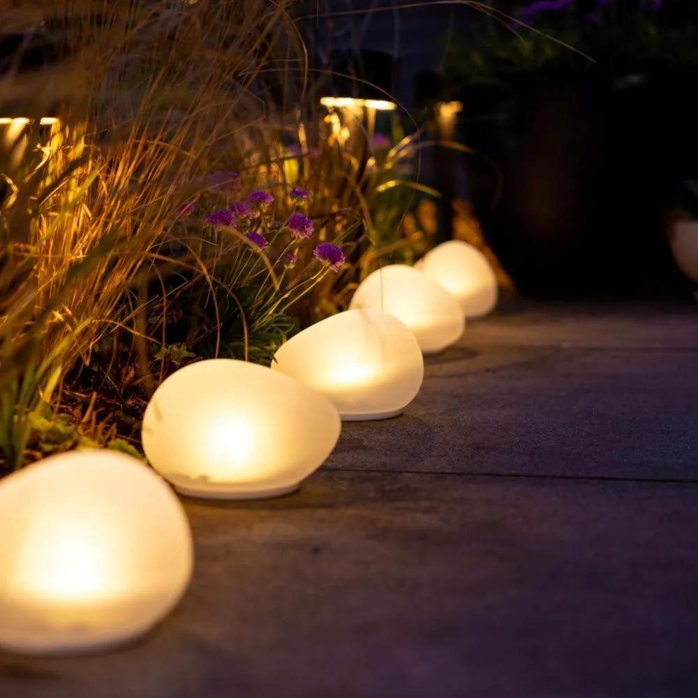 x6 Solar Glass Pebbles x6 Solar Lantern Classic
