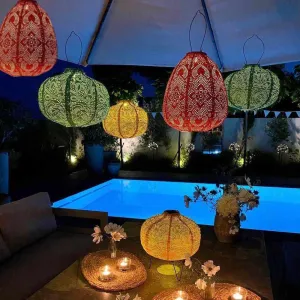 x6 Solar Lantern Pumpkins & Dome