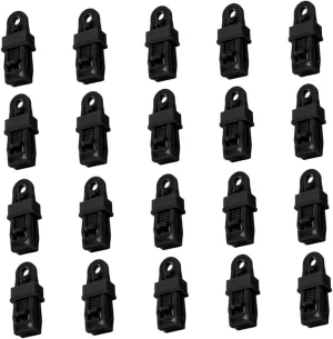 YARNOW Outdoor Camping Canopy Tent Clip with Additional Pull Point Fixing Clip (Black) Tents for Camping Gazebo