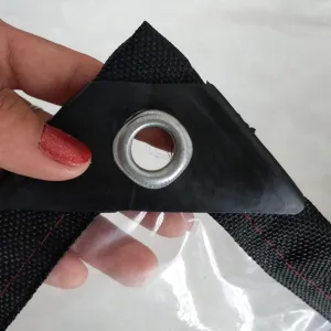 ZHANGQINGXIU Transparent Tarps Tarpaulin Waterproof Heavy Duty Terrace Wind/rain/Sun Protection with Eyelets 0.15mm PVC Soft Film Tear Resistance, 23 Sizes (Color : Clear, Size : 2x5m)