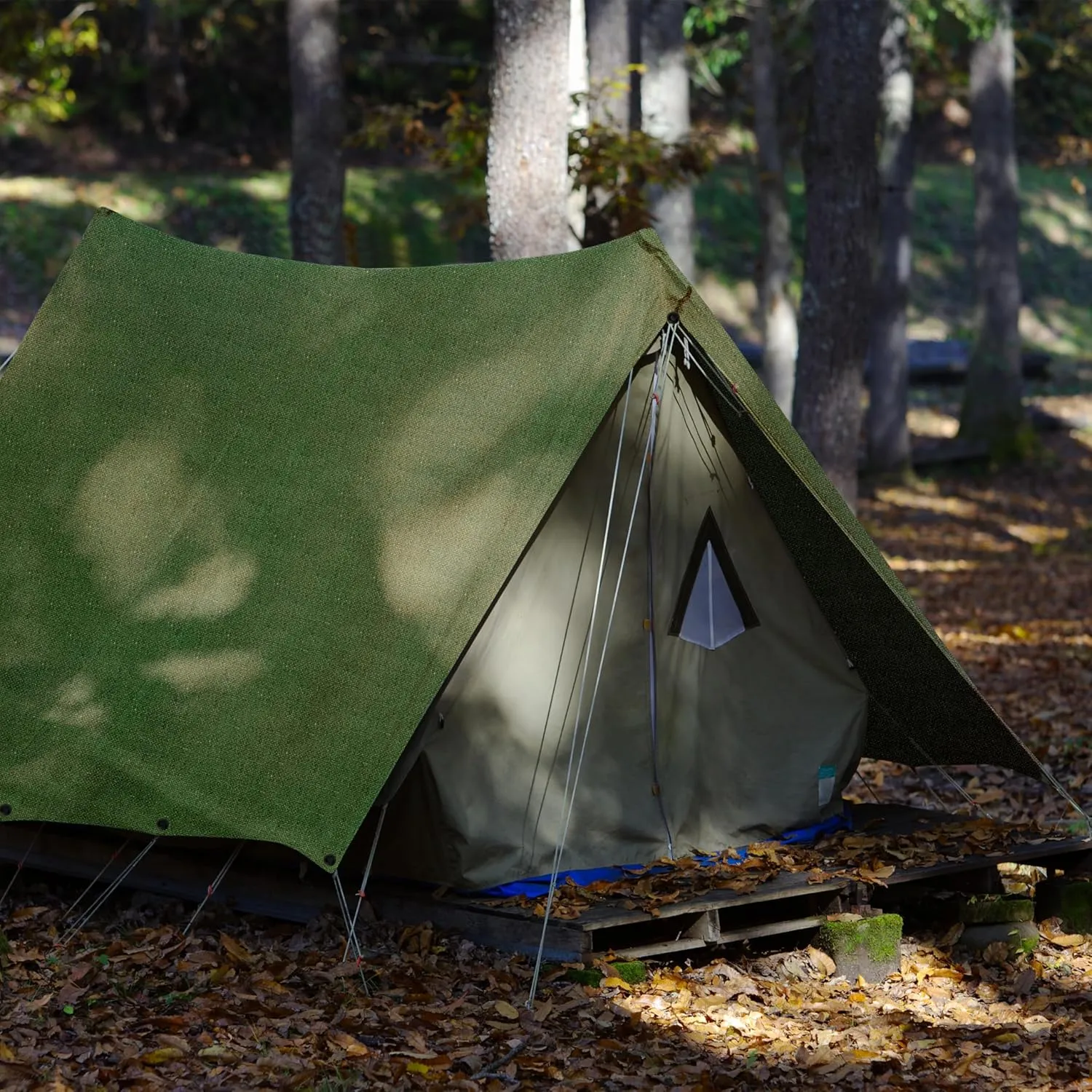 Zuperia Heavy Duty Canvas Tarp (5' x 7' ft - Pack of 1) with Rustproof Grommets, UV Resistant & Tear Resistant Multipurpose Tarpaulin Cover for Outdoor, Industrial & Commercial Use (Olive Green)
