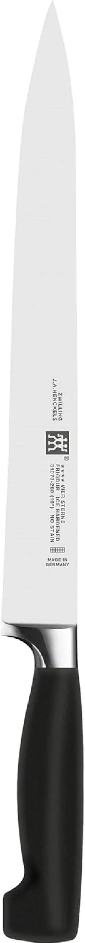 Zwilling J.A. Henckels Four Stars Flexible Slicing Knife, 10-inch, Black/Stainless Steel