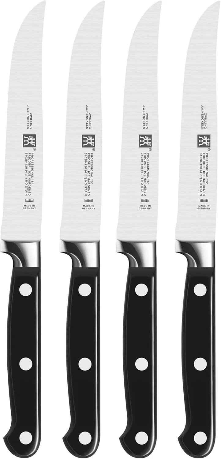 Zwilling J.A. Henckels Professional S Steak Knife Set, 4-pc, Black/Stainless Steel