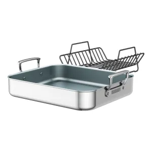 Zwilling Polished Stainless Steel Ceramic Nonstick Roasting Pan